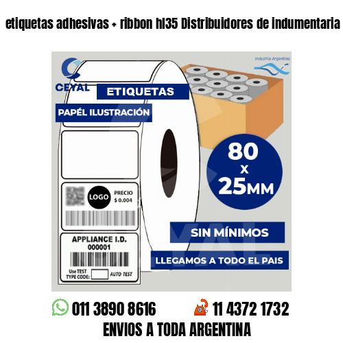 etiquetas adhesivas   ribbon hl35 Distribuidores de indumentaria