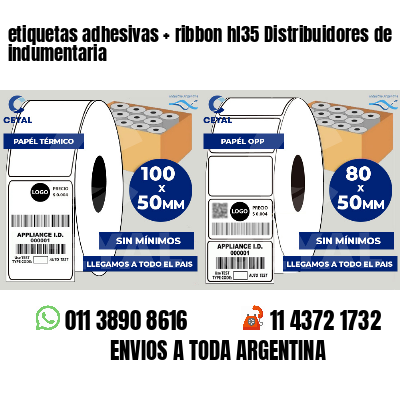 etiquetas adhesivas   ribbon hl35 Distribuidores de indumentaria