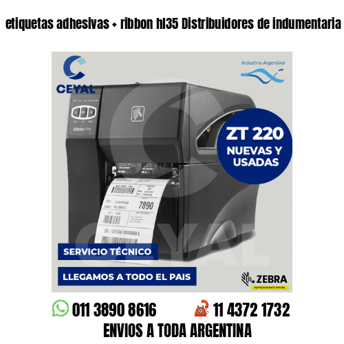 etiquetas adhesivas   ribbon hl35 Distribuidores de indumentaria