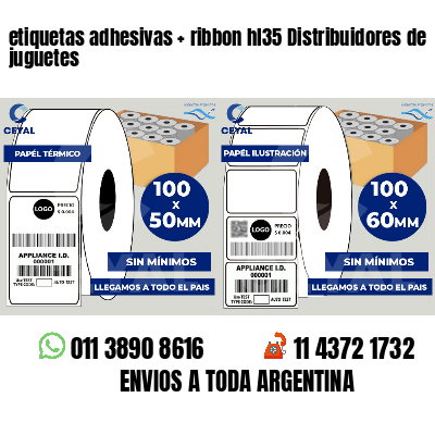 etiquetas adhesivas   ribbon hl35 Distribuidores de juguetes