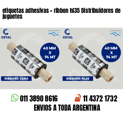 etiquetas adhesivas   ribbon hl35 Distribuidores de juguetes