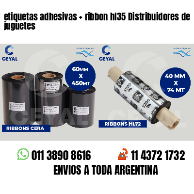 etiquetas adhesivas   ribbon hl35 Distribuidores de juguetes