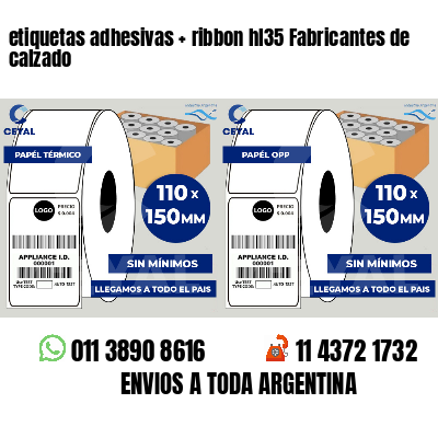 etiquetas adhesivas   ribbon hl35 Fabricantes de calzado