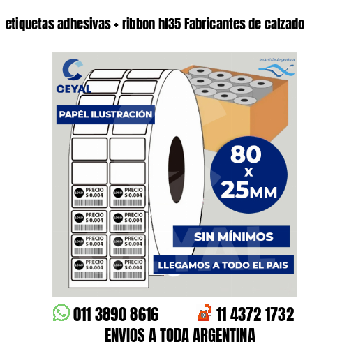 etiquetas adhesivas   ribbon hl35 Fabricantes de calzado
