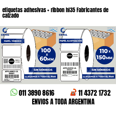 etiquetas adhesivas   ribbon hl35 Fabricantes de calzado