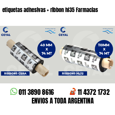 etiquetas adhesivas   ribbon hl35 Farmacias