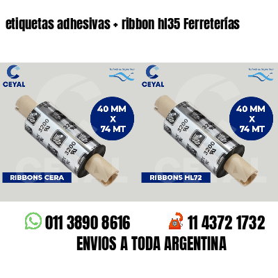 etiquetas adhesivas   ribbon hl35 Ferreterías