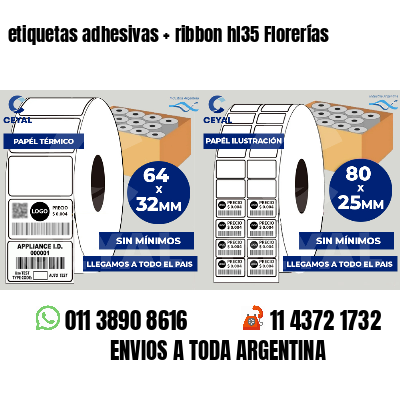 etiquetas adhesivas   ribbon hl35 Florerías