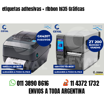etiquetas adhesivas   ribbon hl35 Gráficas