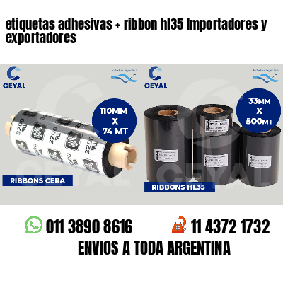 etiquetas adhesivas   ribbon hl35 Importadores y exportadores