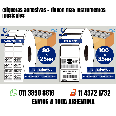 etiquetas adhesivas   ribbon hl35 Instrumentos musicales