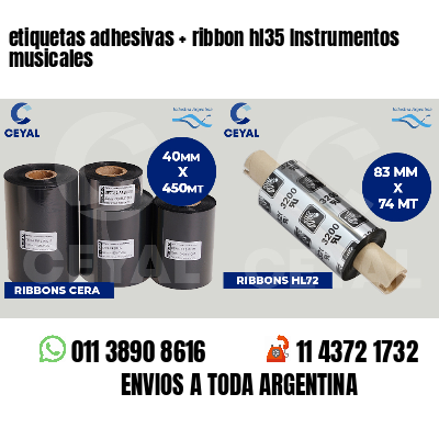 etiquetas adhesivas   ribbon hl35 Instrumentos musicales