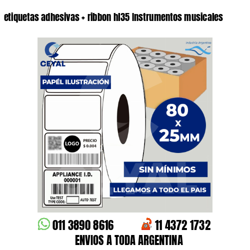 etiquetas adhesivas   ribbon hl35 Instrumentos musicales