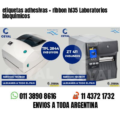 etiquetas adhesivas   ribbon hl35 Laboratorios bioquímicos