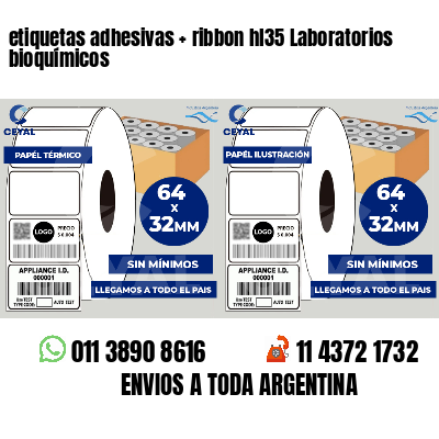 etiquetas adhesivas   ribbon hl35 Laboratorios bioquímicos