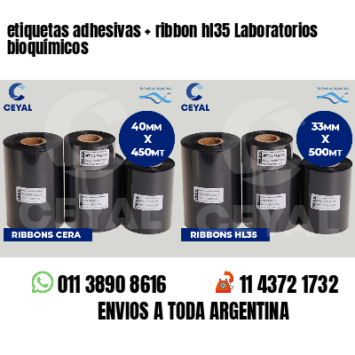 etiquetas adhesivas   ribbon hl35 Laboratorios bioquímicos
