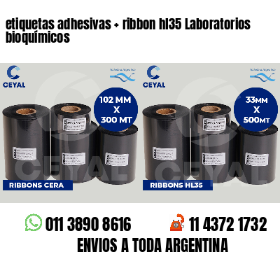 etiquetas adhesivas   ribbon hl35 Laboratorios bioquímicos