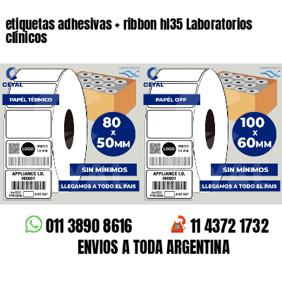 etiquetas adhesivas   ribbon hl35 Laboratorios clínicos