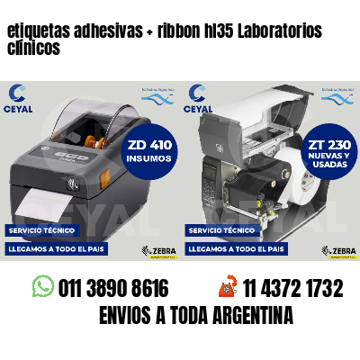 etiquetas adhesivas   ribbon hl35 Laboratorios clínicos