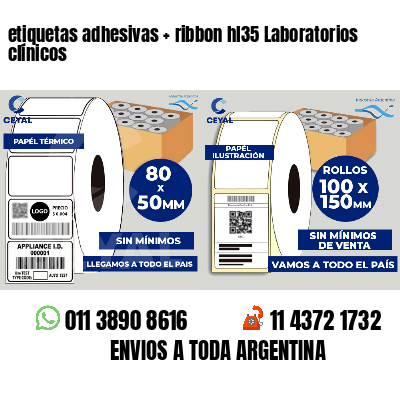 etiquetas adhesivas   ribbon hl35 Laboratorios clínicos