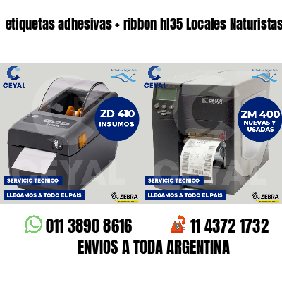 etiquetas adhesivas   ribbon hl35 Locales Naturistas