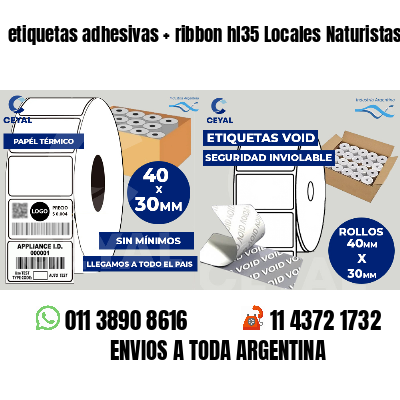 etiquetas adhesivas   ribbon hl35 Locales Naturistas