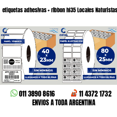 etiquetas adhesivas   ribbon hl35 Locales Naturistas