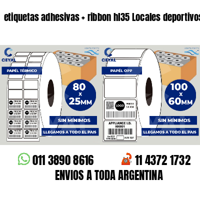 etiquetas adhesivas   ribbon hl35 Locales deportivos