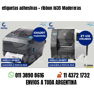 etiquetas adhesivas   ribbon hl35 Madereras