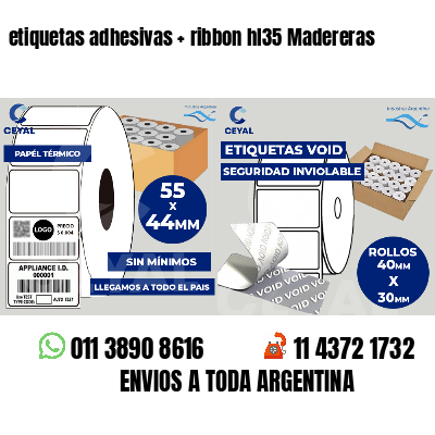 etiquetas adhesivas   ribbon hl35 Madereras