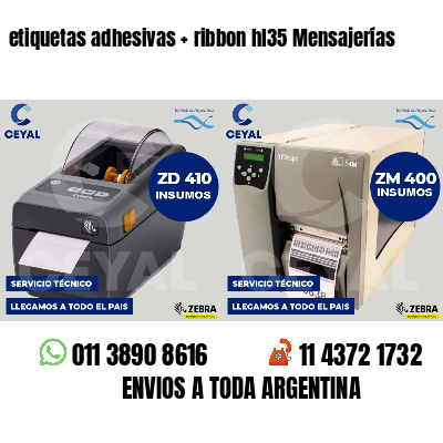 etiquetas adhesivas   ribbon hl35 Mensajerías