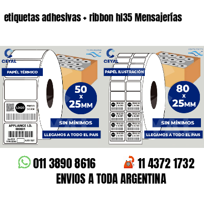 etiquetas adhesivas   ribbon hl35 Mensajerías