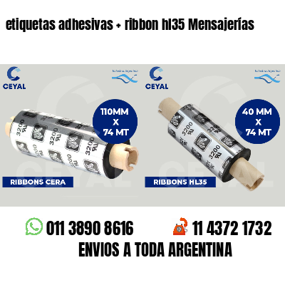 etiquetas adhesivas   ribbon hl35 Mensajerías