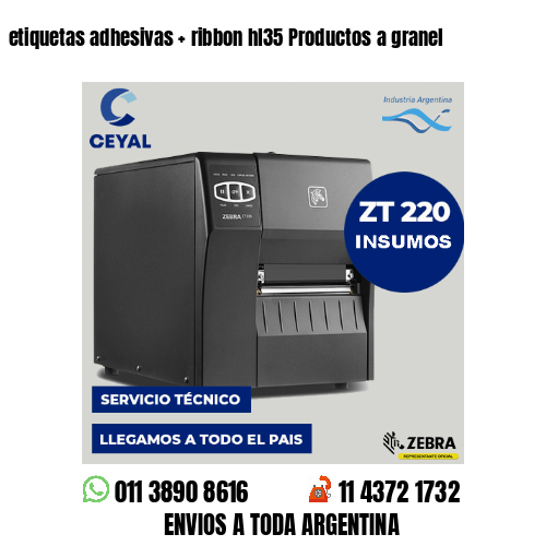 etiquetas adhesivas   ribbon hl35 Productos a granel