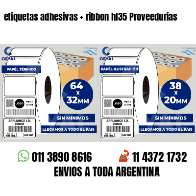 etiquetas adhesivas   ribbon hl35 Proveedurías