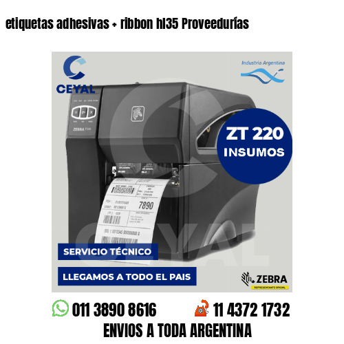 etiquetas adhesivas   ribbon hl35 Proveedurías