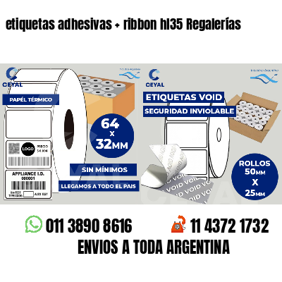 etiquetas adhesivas   ribbon hl35 Regalerías