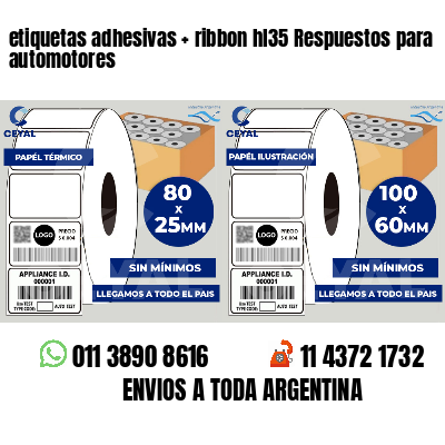 etiquetas adhesivas   ribbon hl35 Respuestos para automotores