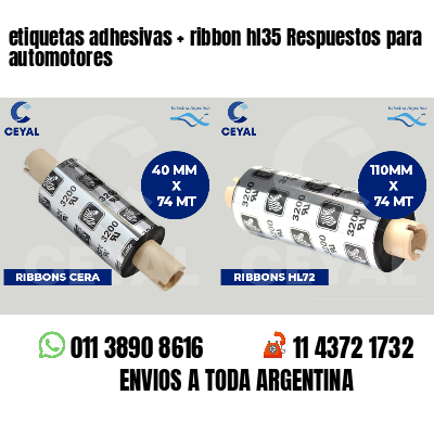 etiquetas adhesivas   ribbon hl35 Respuestos para automotores