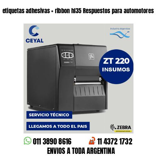 etiquetas adhesivas   ribbon hl35 Respuestos para automotores