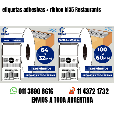 etiquetas adhesivas   ribbon hl35 Restaurants