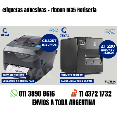 etiquetas adhesivas   ribbon hl35 Rotisería