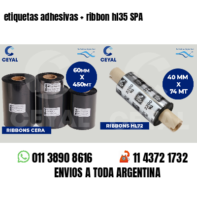 etiquetas adhesivas   ribbon hl35 SPA