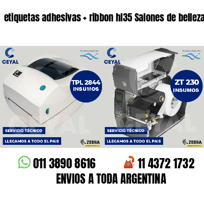 etiquetas adhesivas   ribbon hl35 Salones de belleza