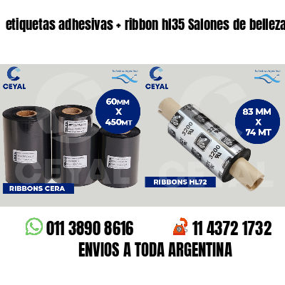 etiquetas adhesivas   ribbon hl35 Salones de belleza