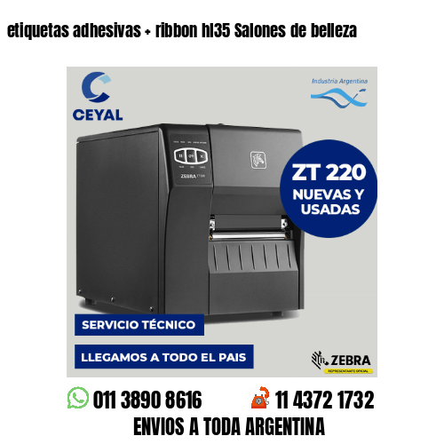 etiquetas adhesivas   ribbon hl35 Salones de belleza