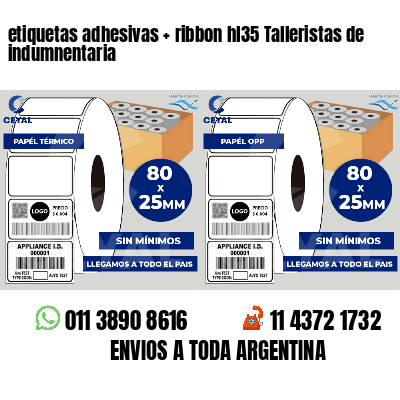 etiquetas adhesivas   ribbon hl35 Talleristas de indumnentaria