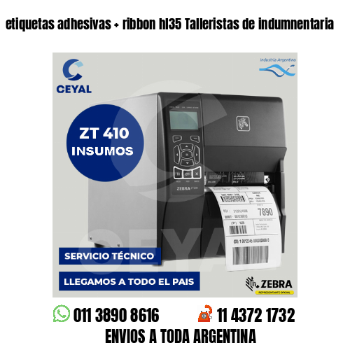 etiquetas adhesivas   ribbon hl35 Talleristas de indumnentaria