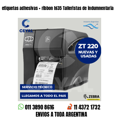 etiquetas adhesivas   ribbon hl35 Talleristas de indumnentaria