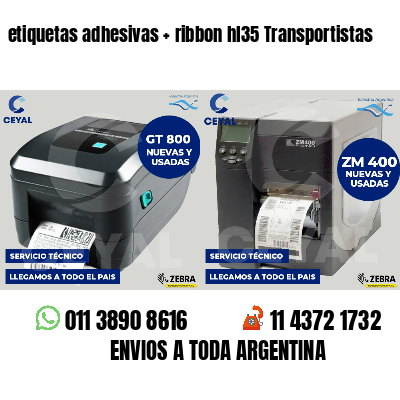 etiquetas adhesivas   ribbon hl35 Transportistas